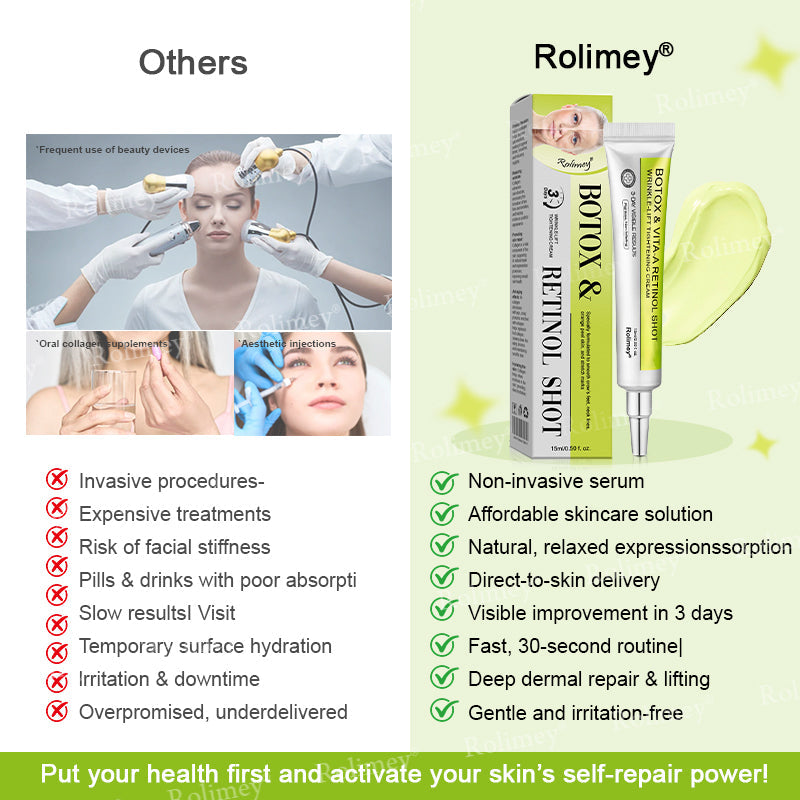 💫👨‍⚕️Made and shipped from the UK 💫Rolimey® Botox & Vita-A Retinol Shot Wrinkle-Lift Tightening cream - Last Day Promotion 70% OFF